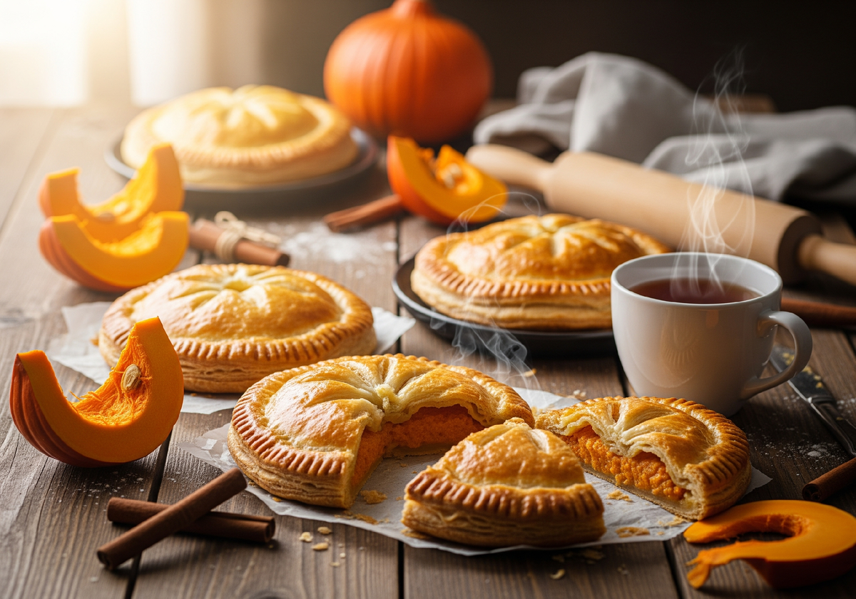 Рецепт слоёных пирожков с тыквой