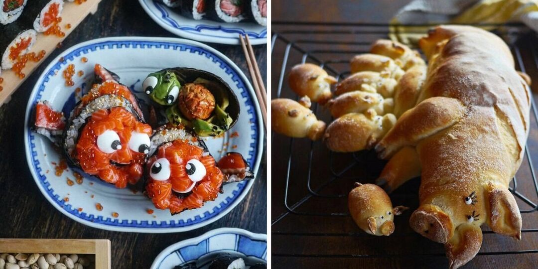 Японская мама раскладывает еду для своих детей по тарелкам, словно это потрясающие произведения искусства