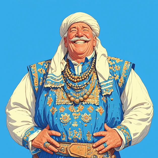 Туркменский национальный костюм (автор рисунка неизвестен)