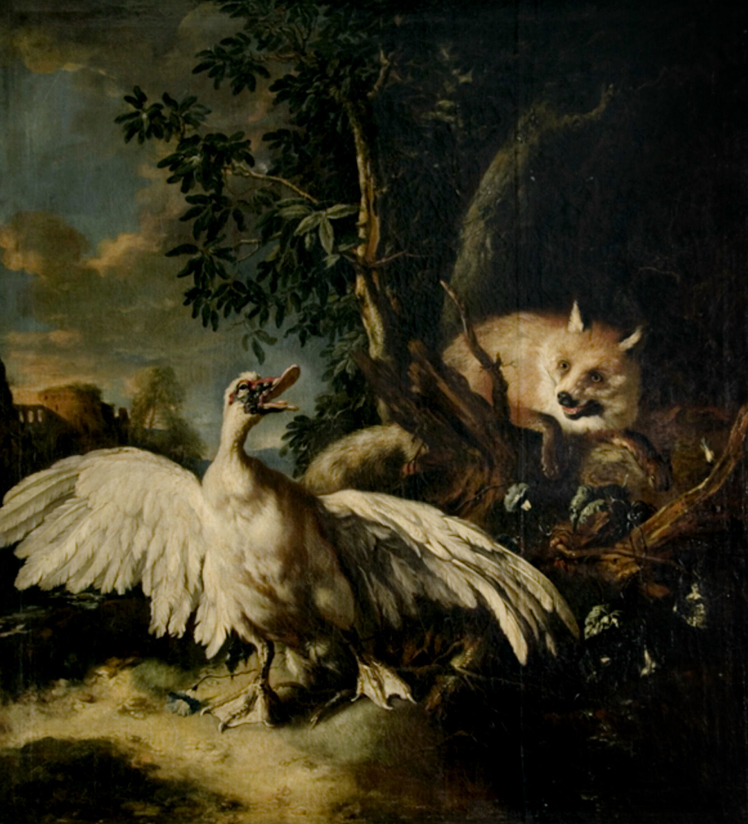 П. Л. Каменев «Лисица с уткой», 1781 год. Холст, масло. Размеры: 149 x 133 см. Инв. Ж-903. Таганрогский художественный музей. Фото картины взято из открытого источника.