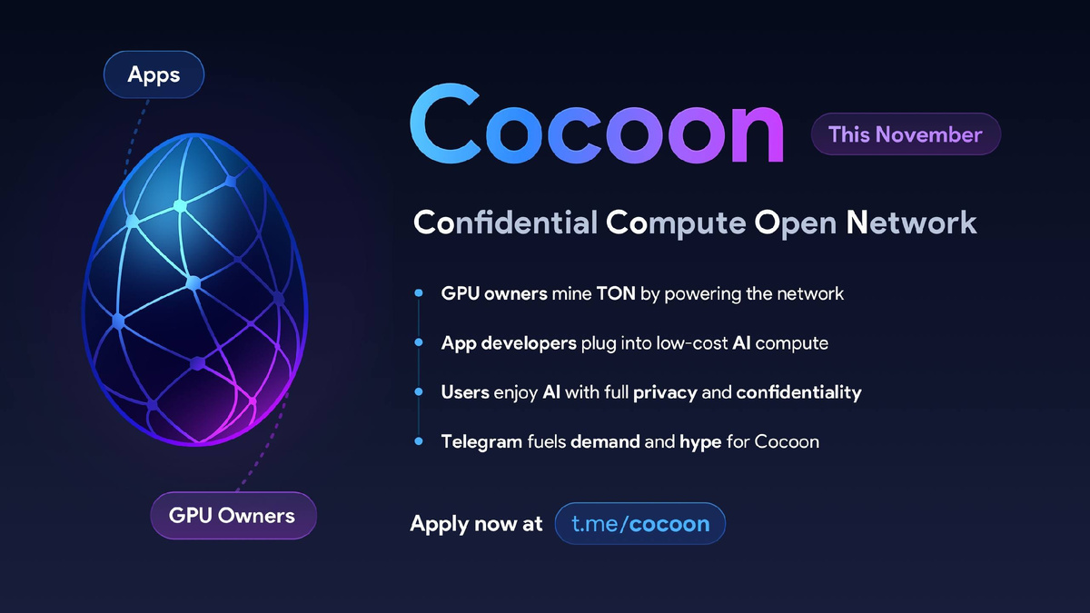 🌐 Встречайте Cocoon — Confidential Compute Open Network!