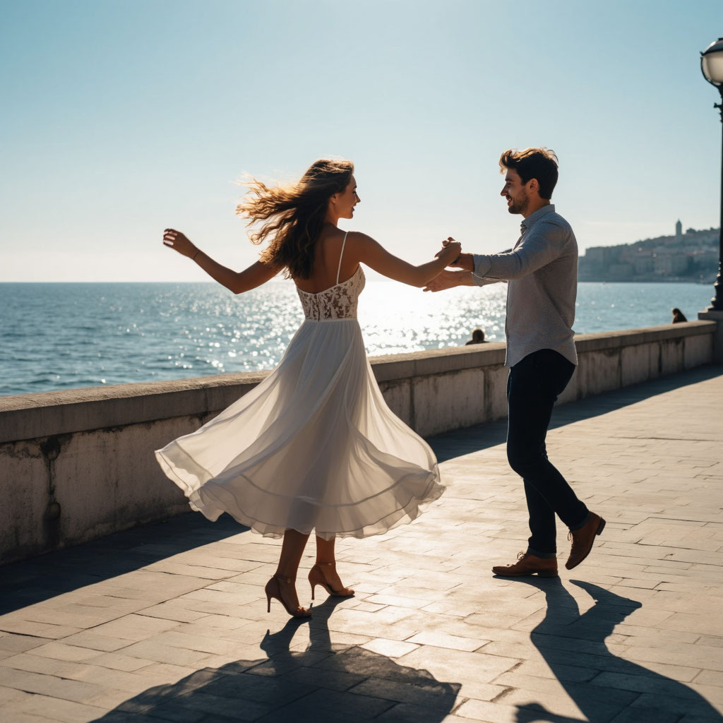 Он видит мир через объектив камеры. Она — чувствует его через танец. Случайная встреча на залитой солнцем набережной Анапы перерастает в летний роман, пахнущий морем, халвой и надеждой. Аня, выпускница школы искусств, вся состоящая из ветра и музыки, и Максим, профессиональный фотограф, умеющий ловить дроном самые прекрасные моменты. Их миры такие разные: её стихия — сцена, его — небо. Они шутят, спорят и влюбляются под шум прибоя. Но лето скоротечно, а за ним придёт осень, которая поставит перед ними самый сложный выбор: остаться в своей привычной гавани или рискнуть, чтобы не потерять друг друга.