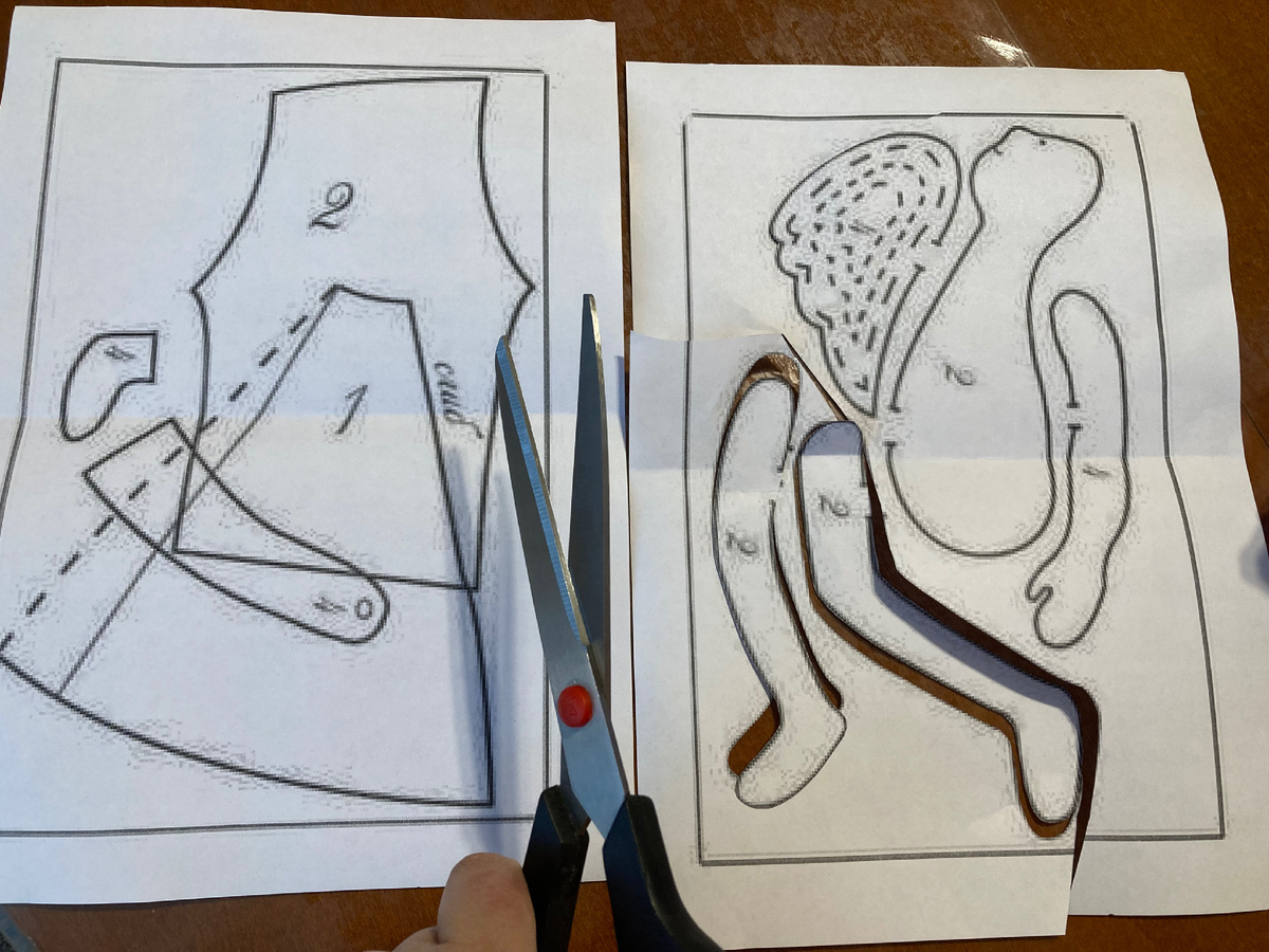 Готовим бумажные шаблоны частей  куклы 