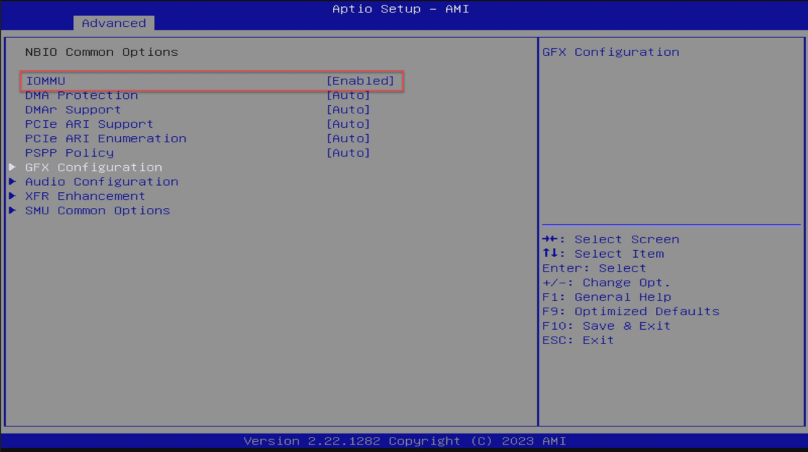 IOMMU в BIOS для GPU-ускоренных контейнеров