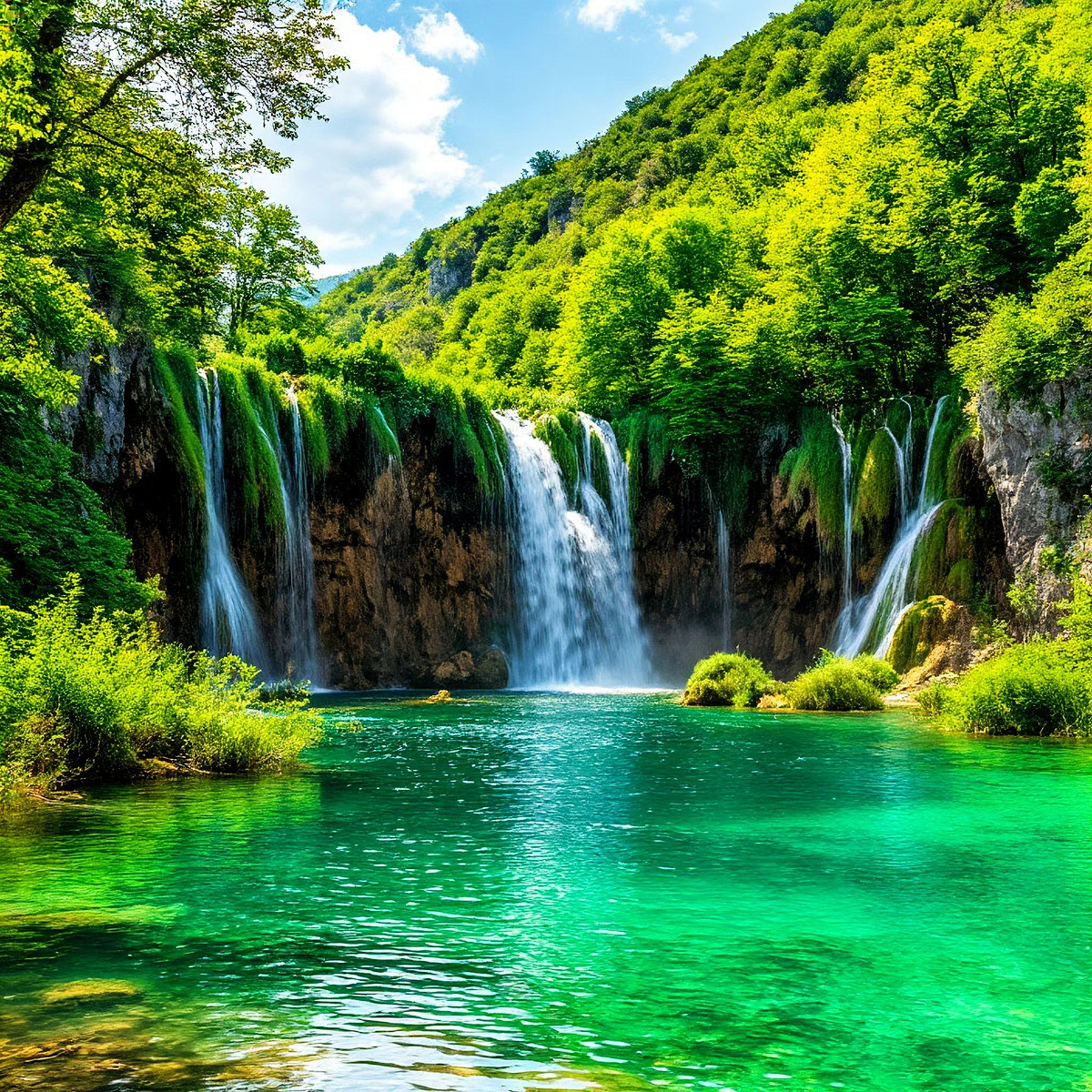 Водопад в Хорватии.