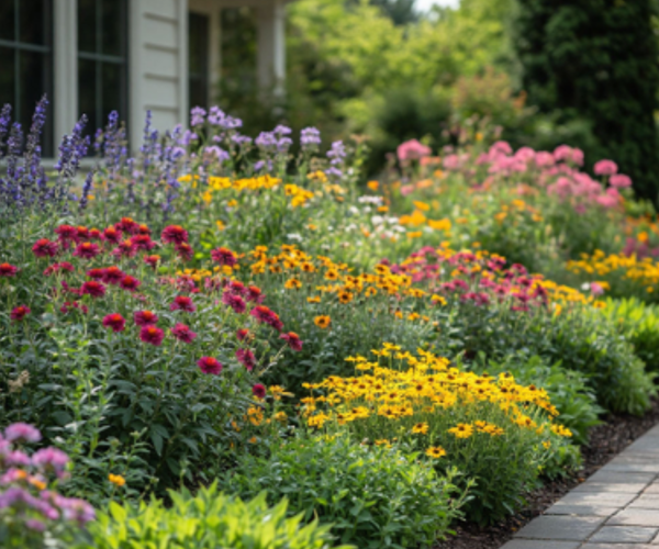 Многолетники, которые цветут всё лето. Картинку сгенерировал автор в нейросети