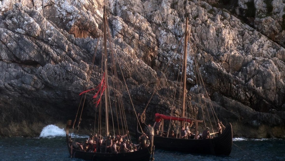    со съемок фильма «Одиссея», реж. Кристофер Нолан/Universal Pictures