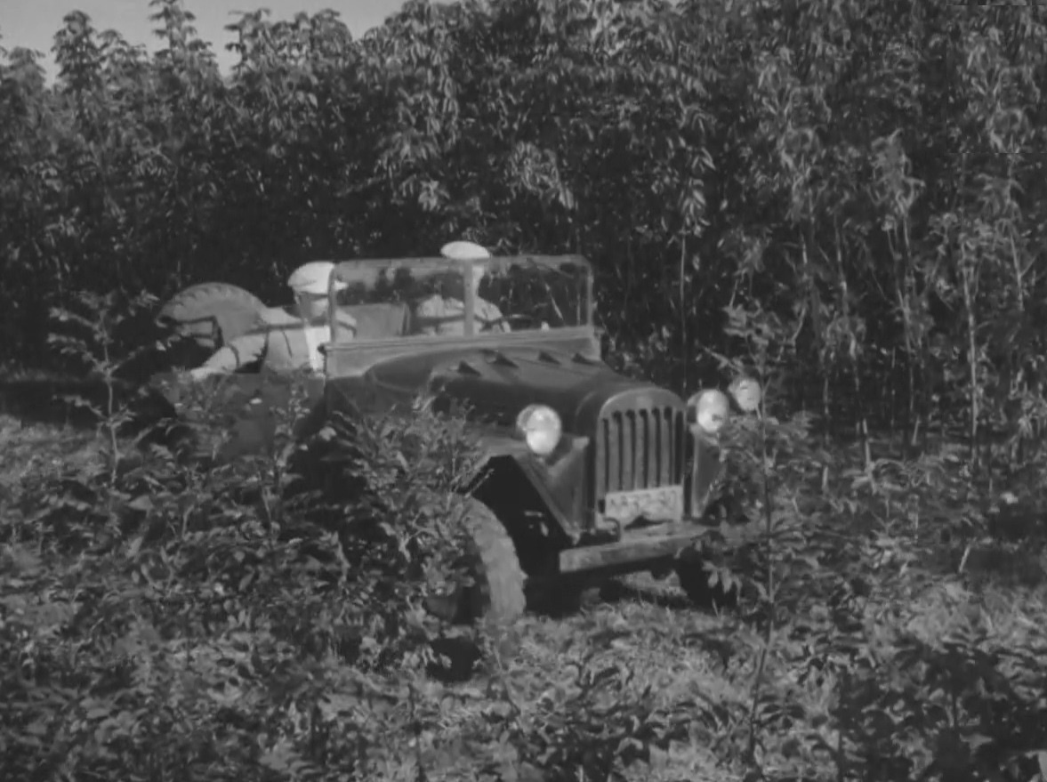 Я мальчик и люблю технику. Вот такой козлик у председателя колхоза. Наверное иномарка, оставшаяся с войны.