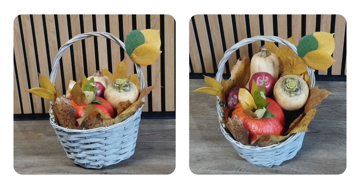 Корзина с дарами осени. Для праздника.