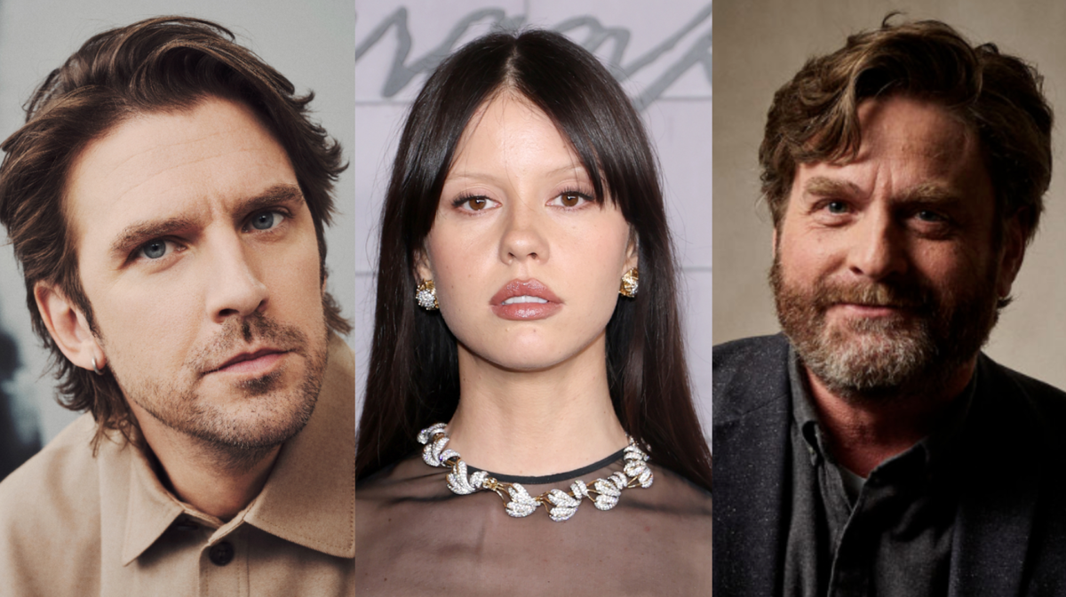 Dan Stevens, Mia Goth and Zach Galifianakis.Getty