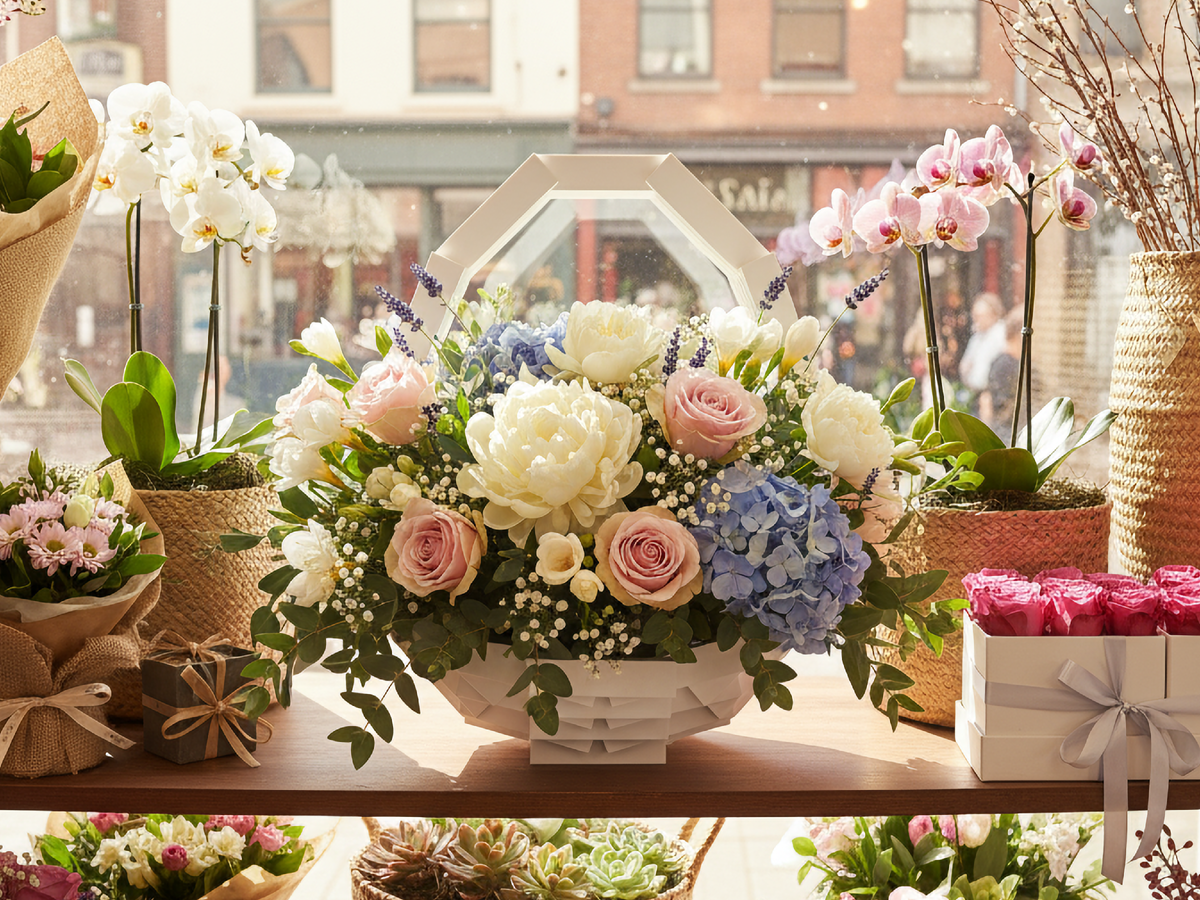 Корзина EGG на витрине магазина