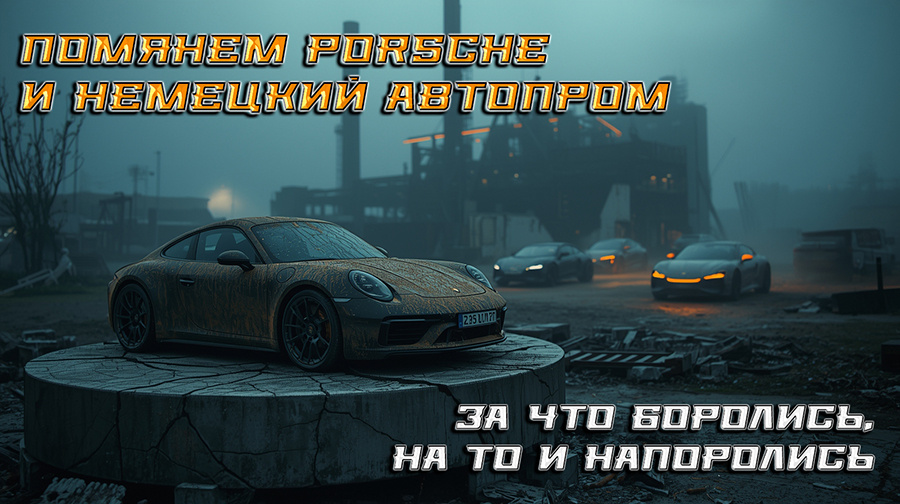    Porsche теряет 99% прибыли, а весь немецкий автопром в агонии у точки невозврата.