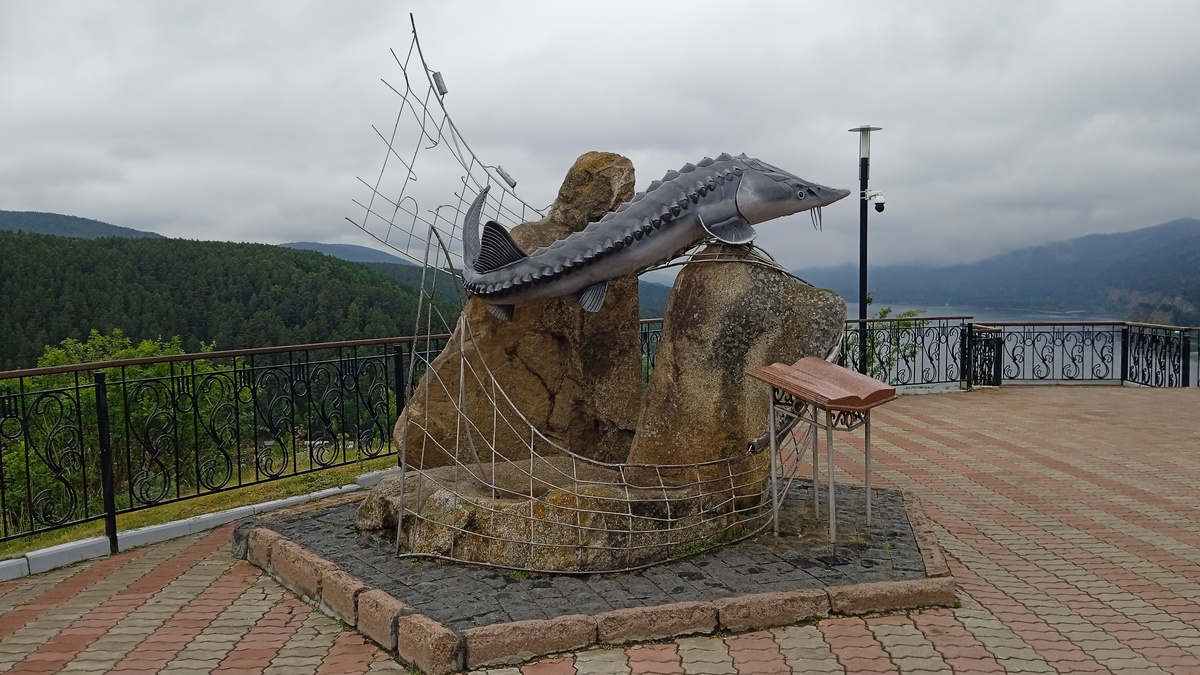 Дивногорск, памятник осетру