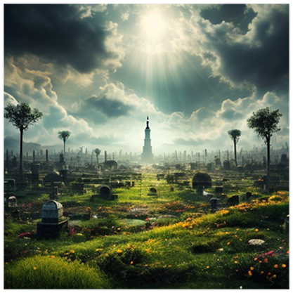 Сгенерировано ИИ- Царствие мёртвых.