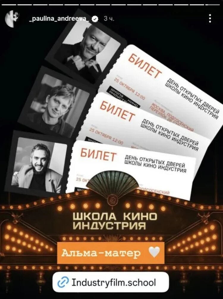 Соцсети Паулины Андреевой