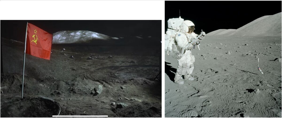 Дзен-канал "Советская лунная программа" о попытке кинооператора Леонида Коновалова наглядно продемонстрировать как с помощью технологии фронтпроекции были изготовлены снимки так называемого "лунного архива" НАСА, США: "Вывод. Эксперты - халтурщики. Как и сам Л.Коновалов, снявший вместо Луны в студии унылое темное г. Похоже, он с этими двумя мужиками просто поделился частью гонорара за снятое "кино", или после съемки повел их бухать в ресторан. А они пришли просто чтобы сказать что-то умное. Никаких экспертиз они не делали. " Источник: https://dzen.ru/a/ZKgfR0l18j5b6g7t