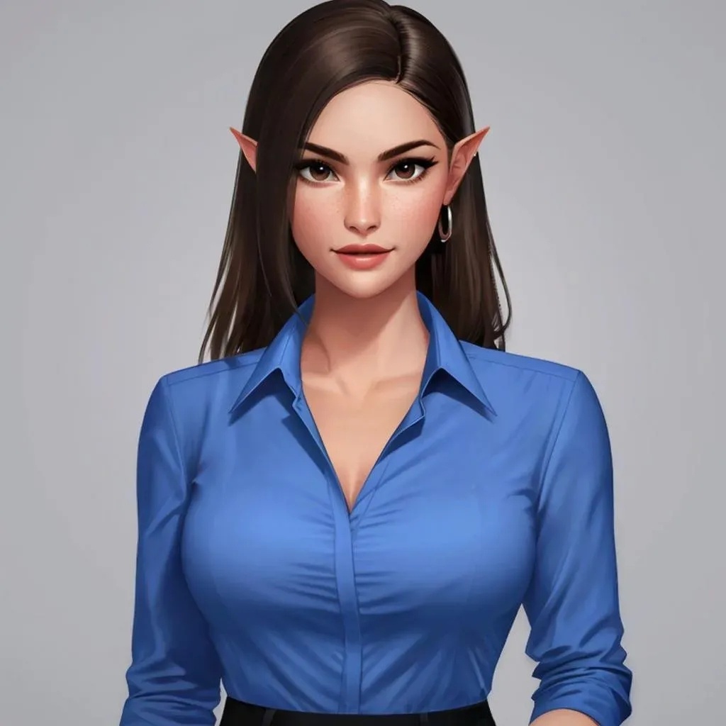 Здравствуйте👋 Загрузила в нейросеть своё фото, попросила меня нарисовать... И получила вот это. Особенно уши удивили😳