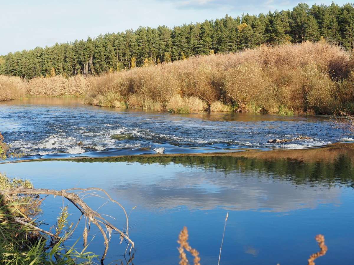 Река Пышма на территории санатория Обуховский