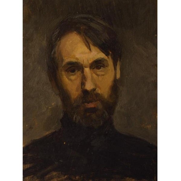 Сергей Тутунов. Автопортрет. 1975. Картон, масло. 40 х 30