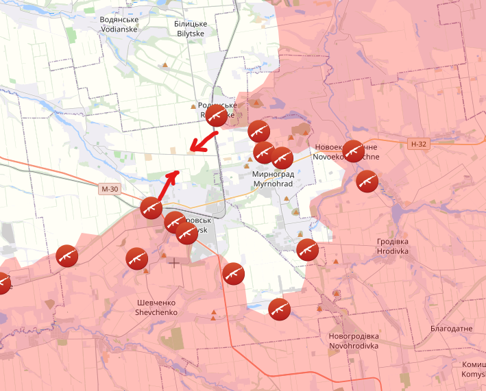 Карта украинских военкоров