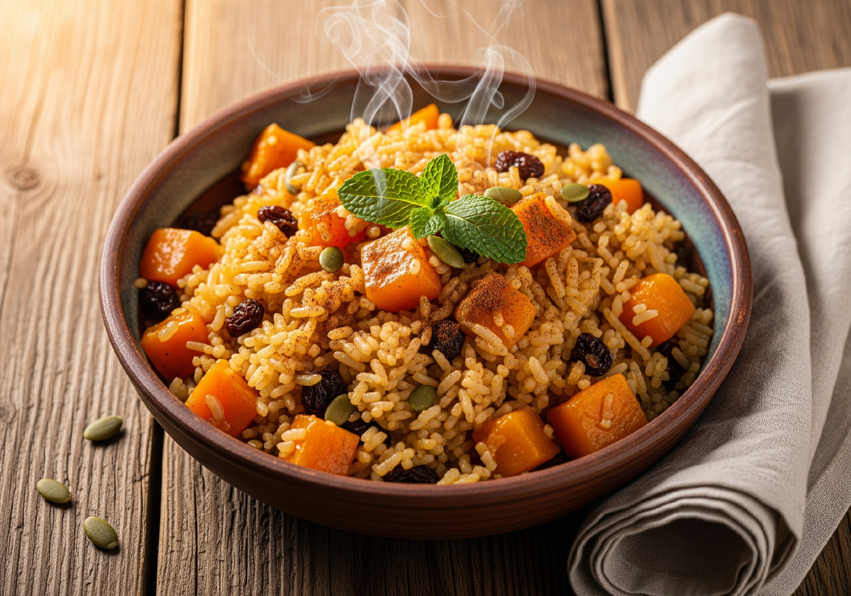 Плов с тыквой и изюмом 