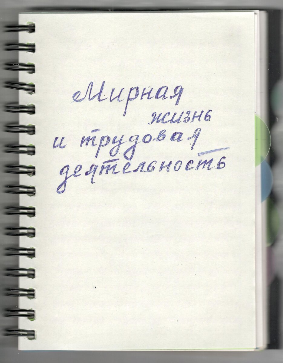Дед делил свои воспоминания на части и подписывал их названия. Личный архив.