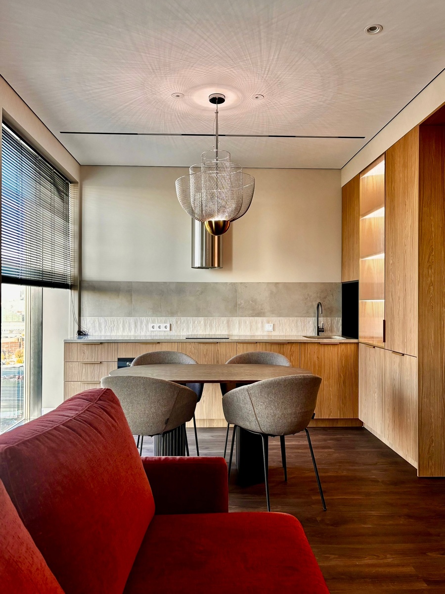 Кухня в ЖК Level Причальный, производство - мебельное ателье Сунгирь, дизайнер Наталья Николаева 