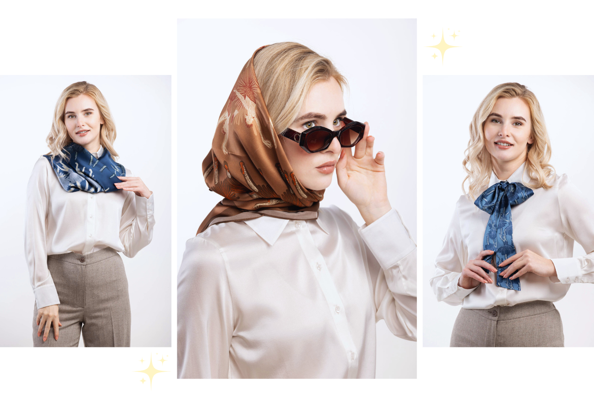 аксессуары из шёлка от KHAN.CASHMERE