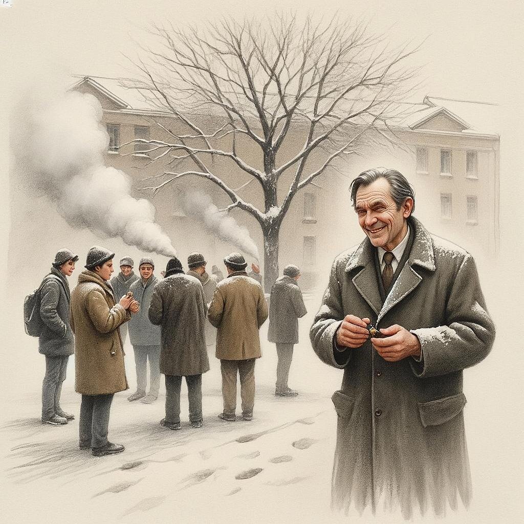 Юные жрецы знаний и никотина». Университетская курилка, 14 декабря.