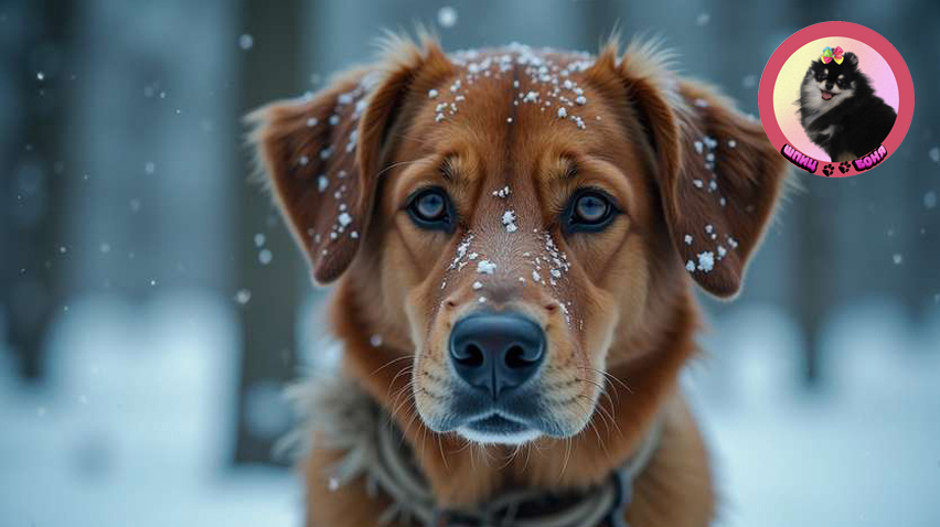 щенок в лесу