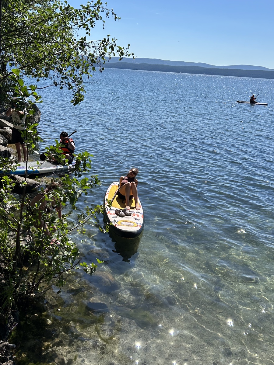 Спуск на SUP-бордах, пляж "Черника"