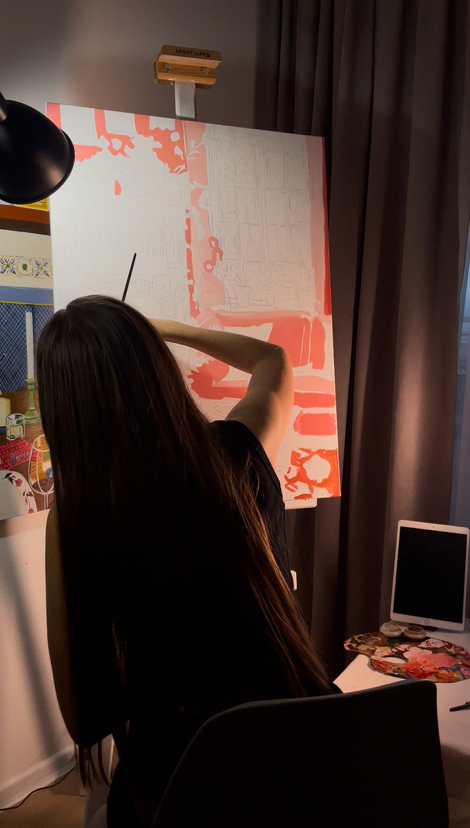 Фрагмент написания картины 