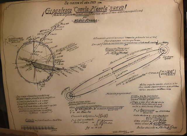 Набросок кометы-планеты согласно теории Муньоса Феррады 