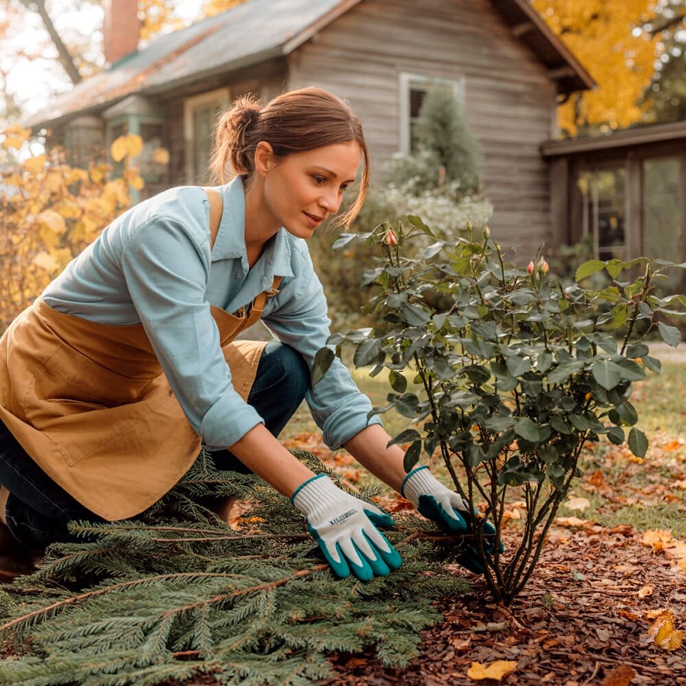 Мульчирование розы осенью