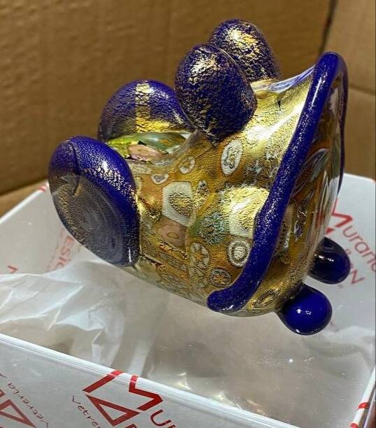 Фигурка лягушки миллефиори из муранского стекла - Murano Club 