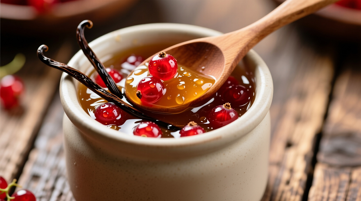 Джем из красной смородины с ванилью