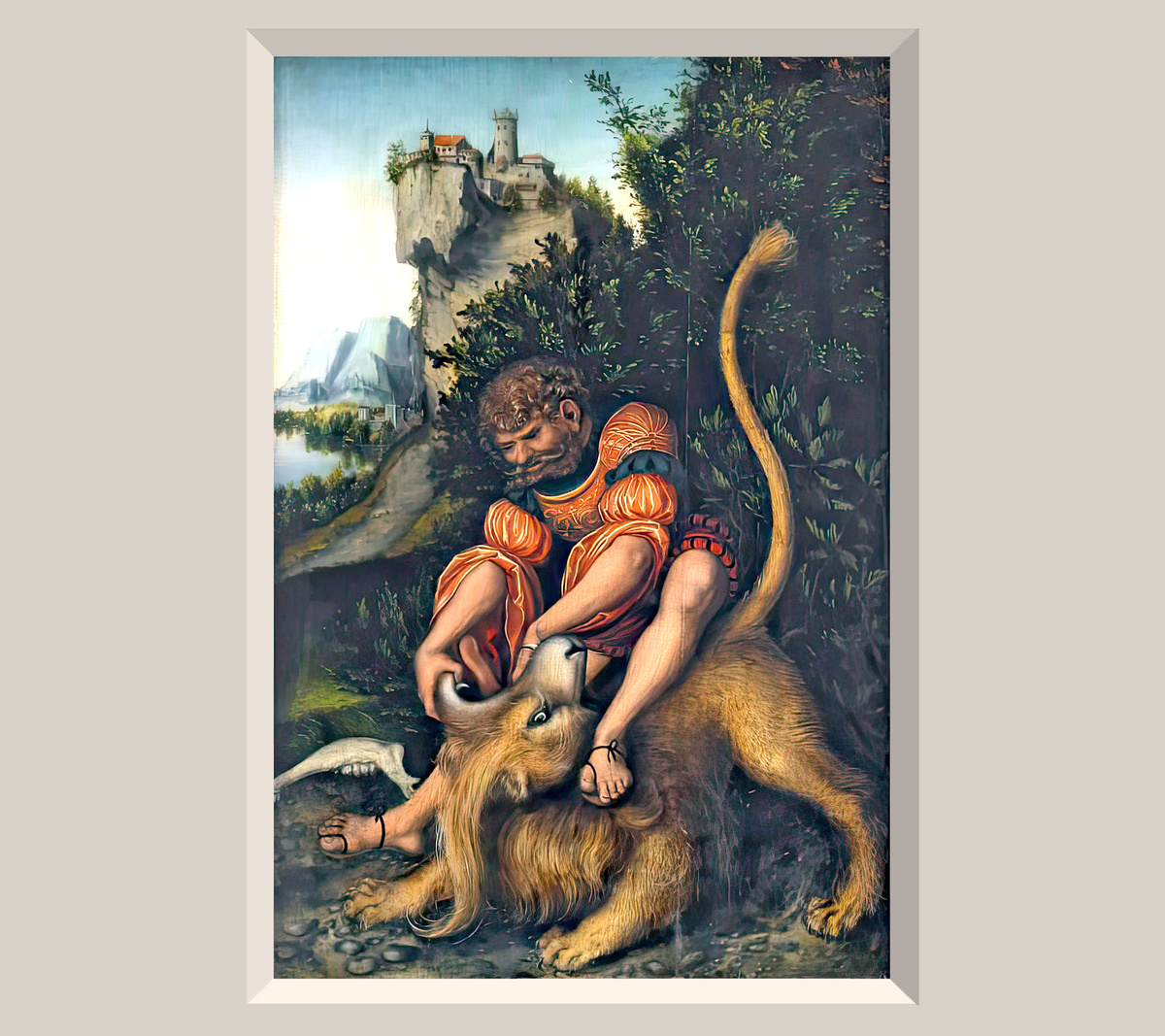 Лукас Кранах Старший «Самсон сражается со львом», между 1520 и 1525 годами. Источник: https://bg.wikipedia.org/