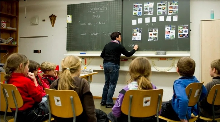 В начальной школе Швейцарии
