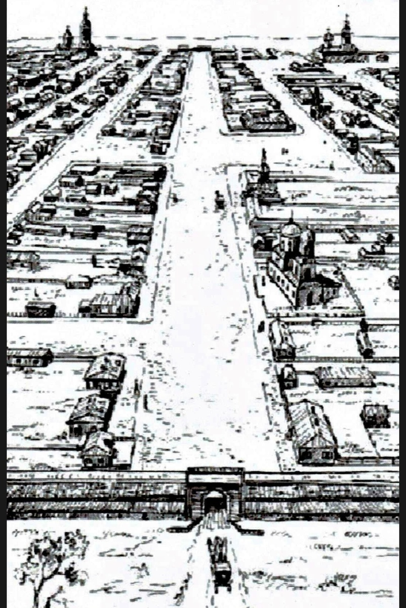 Оренбургская крепость 18 век въезд с Сакмарских ворот