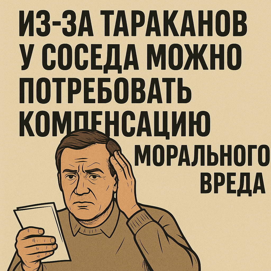 Из-за тараканов у соседа можно потребовать компенсацию морального вреда