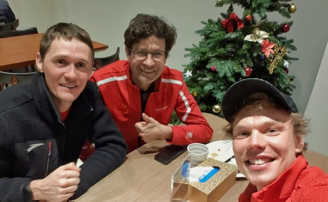    Николай Дундуков с Никитой Крюковым и Уле-Эйнар Бьорндаленом.из личного архива