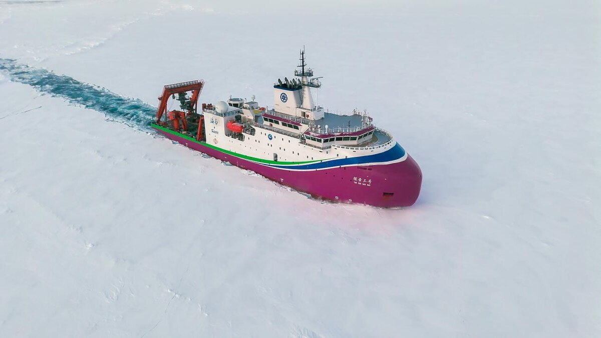 Ледокол Explorer III, Изображение предоставлено Министерством природных ресурсов КНР. Источник: cas.cn