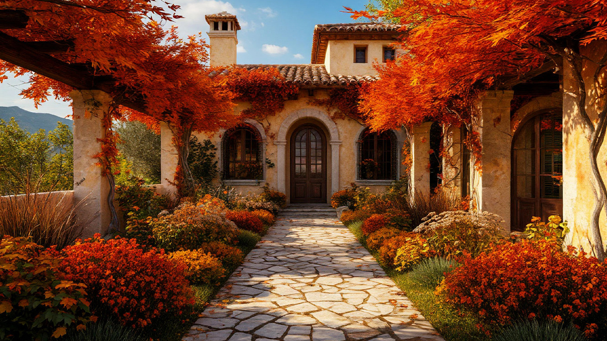 Средиземноморский сад осенью