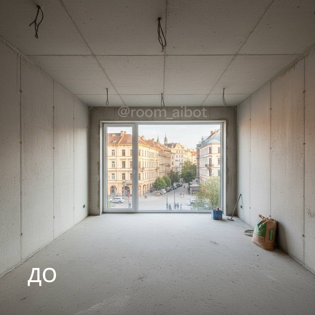 🙍‍♂️Задача: Сделай кухню гостиную, в современном стиле, стены матовая покраска как ты предложил, пол дуб. Обеденная зона на 4х , диванная зона