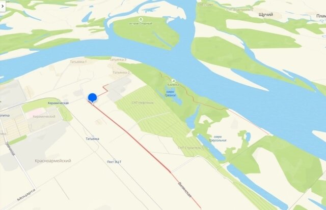    Улица Вилянская огибает СНТ «Нефтяник». Фото: 2gis.ru