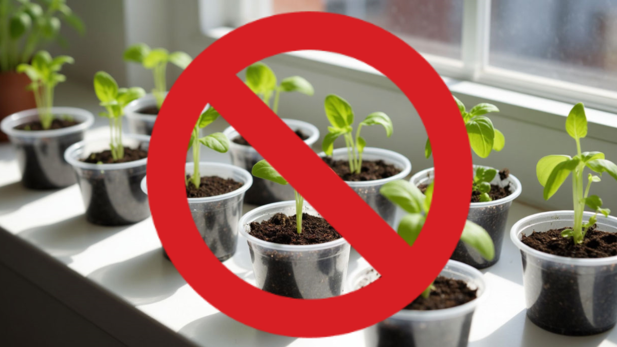 рассада на подоконнике