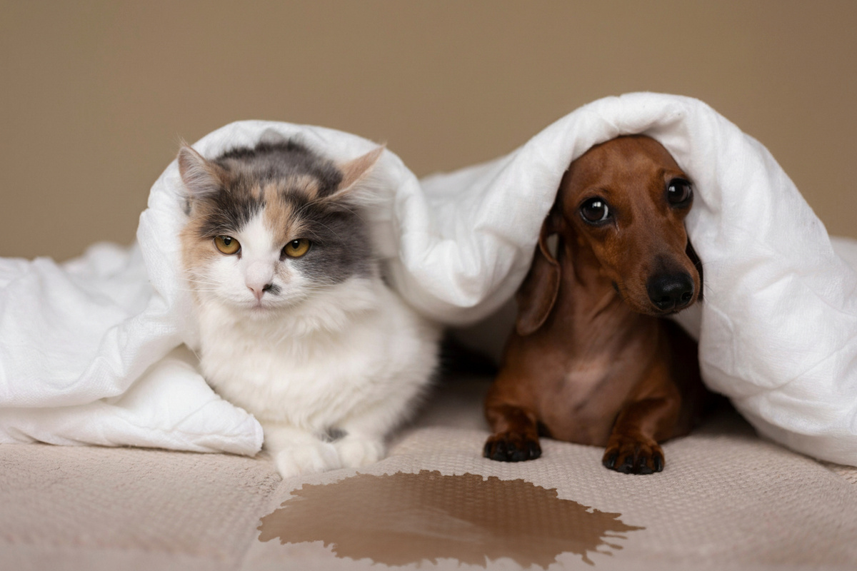     Неописуемый случай: что делать, если кошка или собака написала на матрас