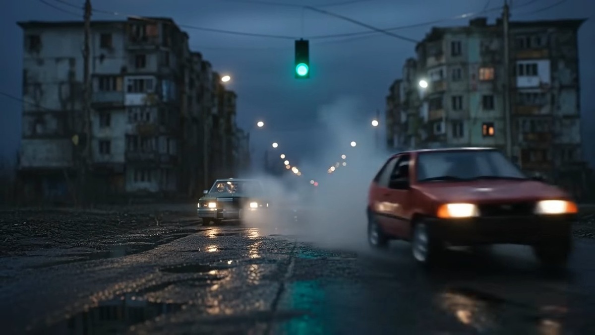    В этом эпизоде ВАЗ-2109 напоминает «восьмерку»