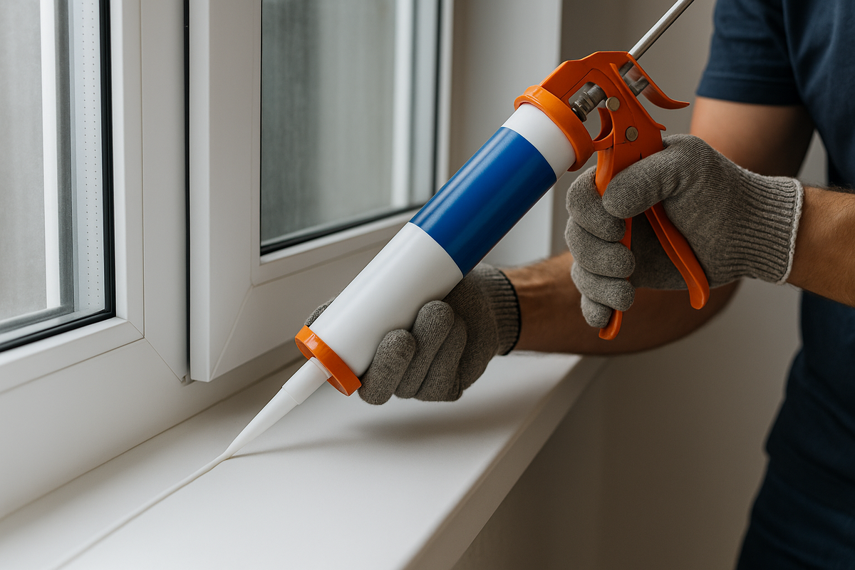 Герметизация оконного шва для устранения продувания и влаги