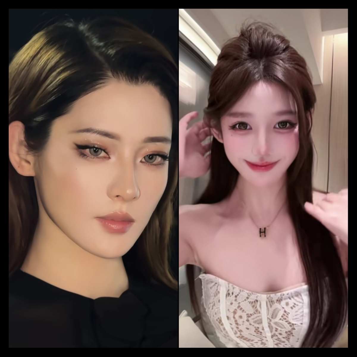 Девушки, используя много косметики и линзы голубого цвета, напоминают кукол